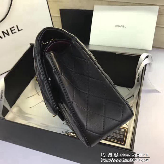 香奈兒CHANEL 升級版A1113全新經典小羊皮金銀鏈條單肩斜挎包 DSC1753